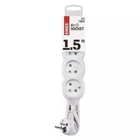 Kabel prodlužovací EMOS 4x zásuvka, 1,5m bílá

 obrázek produktu 1 z 4