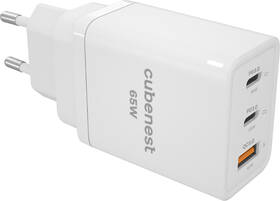 Cestovní adaptér Cubenest nabíjecí 2xUSB-C/1xUSB, 65 W GaN, EU, UK, US, AU 

 obrázek produktu 3 z 10