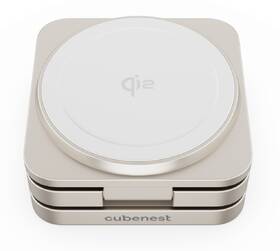 Bezdrátová nabíječka Cubenest SQ312 Pro 3v1, Qi2.2, MagSafe titanová

 obrázek produktu 6 z 16