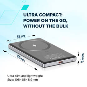 Powerbanka Canyon OnPower 505 Slim MagSafe PD20W 5000 mAh béžová

 obrázek produktu 14 z 14
