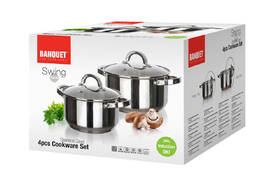 Sada nádobí BANQUET SWING Small, 4 ks nerez

 obrázek produktu 1 z 8