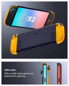 Pouzdro Spigen Nano Pop Blueberry Navy  - Nintendo Switch 2 modré/oranžové

 obrázek produktu 14 z 19