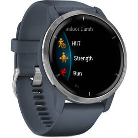 Chytré hodinky Garmin Venu 2 - Silver/Granite Blue Band 

 obrázek produktu 2 z 5