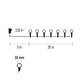 Vánoční osvětlení EMOS 300 LED, cherry řetěz – kuličky, 30m, multicolor, časovač 

 obrázek produktu 2 z 6