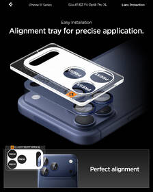 Ochranné sklo čočky fotoaparátu Spigen tR EZ Fit Optik Pro XL na Apple iPhone 17 Pro Max modré

 obrázek produktu 13 z 15
