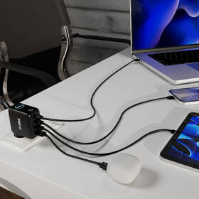Nabíječka do sítě SBS Smart GaN 3x USB-C/USB-A, PD, 140 W černá

 obrázek produktu 7 z 8