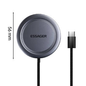 Bezdrátová nabíječka Essager magnetická Qi2 15W šedá

 obrázek produktu 2 z 2