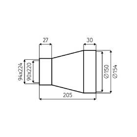 Odtahové potrubí Faber 220x90 na p. 150 bílé

 obrázek produktu 2 z 2
