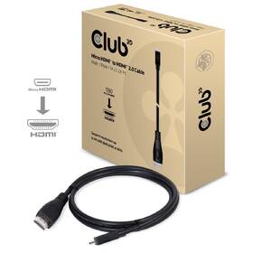 Kabel Club3D Micro HDMI/HDMI 2.0, 1m černá barva
