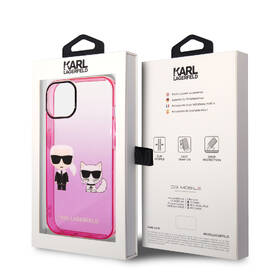 Kryt na mobil Karl Lagerfeld Gradient Karl and Choupette na Apple iPhone 14 růžový

 obrázek produktu 4 z 4