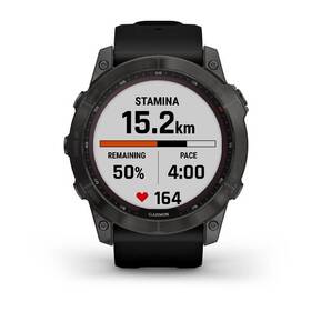 Chytré hodinky Garmin fenix 7X Sapphire Solar - Titan Carbon Gray/Black Silicone Band 

 obrázek produktu 3 z 10