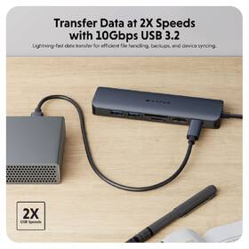 USB Hub HyperDrive EcoSmart Gen.2 USB-C 7-in-1 100W PD Pass-thru 

 obrázek produktu 6 z 6
