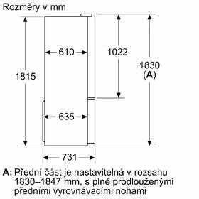 Americká lednice Bosch KFI96AXEA černá barva
