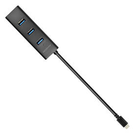 USB Hub Axagon USB-C / 4x USB 3.0, Micro USB černý

 obrázek produktu 3 z 8