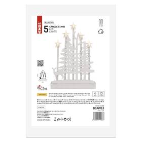 LED dekorace EMOS 5 LED les s hvězdami dřevěný, 35,5 cm, 2x AA, vnitřní, teplá bílá 

 obrázek produktu 4 z 5