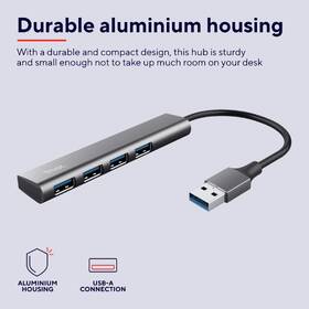 USB Hub Trust Halyx Aluminium USB/4x USB 3.2 Gen1 stříbrný

 obrázek produktu 6 z 10