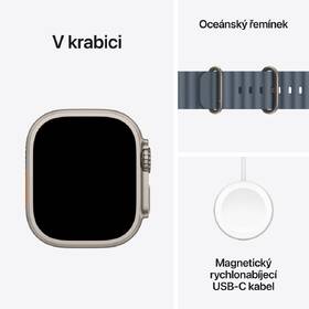 Chytré hodinky Apple GPS + Cellular 49mm přírodní titan - ocelově modrý oceánský řemínek 

 obrázek produktu 6 z 6