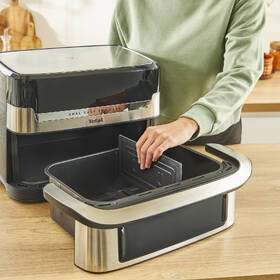 Fritéza horkovzdušná Tefal Dual Easy Fry Flex EY922DE0, 5,5 l + 3,5 l stříbrná

 obrázek produktu 2 z 5
