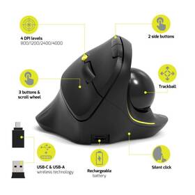 Myš PORT CONNECT ERGONOMIC TRACKBALL černá

 obrázek produktu 9 z 9