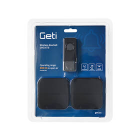 Zvonek bezdrátový Geti GWD207 B černý

 obrázek produktu 3 z 4