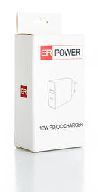 Nabíječka do sítě ERPOWER 18W USB-C PD, USB-A QC 3.0 bílá

 obrázek produktu 4 z 4