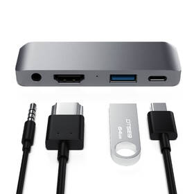 USB Hub Satechi USB-C Mobile Pro Hub (HDMI 4K,1x Jack 3,5mm,1x USB 3.0,1x USB-C) šedý

 obrázek produktu 6 z 8