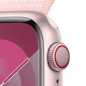Chytré hodinky Apple GPS + Cellular 41mm pouzdro z růžového hliníku - světle růžový provlékací sportovní řemínek 

 obrázek produktu 2 z 9