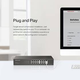 Switch Mercusys MS116GS, 16 port, Gigabit černý

 obrázek produktu 6 z 13