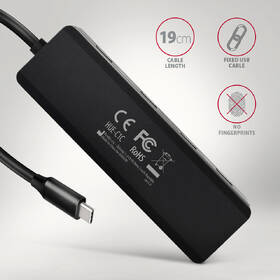 USB Hub Axagon 4x USB / USB-C, kabel USB-C 19cm černý

 obrázek produktu 4 z 4