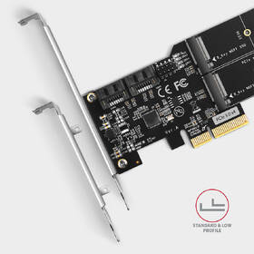 Řadič Axagon PCES-SA4M2 - 2x SATA 6G port + 2x SATA M.2 slot 

 obrázek produktu 1 z 5