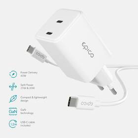 Nabíječka do sítě Epico UltraBoost GaN 45W 2x USB-C + kabel bílá

 obrázek produktu 3 z 5