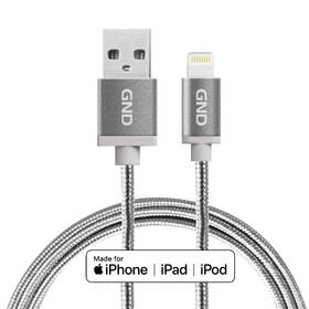 Kabel GND USB / lightning MFI, 2m, opletený titanium

 obrázek produktu 1 z 2