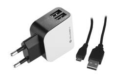 Nabíječka do sítě GoGEN ACH 201 C, 2x USB + microUSB kabel 1,2m černá/bílá

 obrázek produktu 3 z 5
