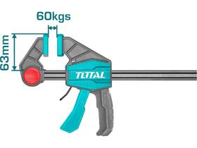 Rychloupínací svorka Total tools THT1340603 450mm 

 obrázek produktu 1 z 2
