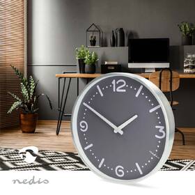 Nástěnné hodiny Nedis CLWA3226SS šedé

 obrázek produktu 2 z 3