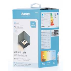 Nástěnné svítidlo Hama SMART WiFi, čtvercové, 10 cm, IP44 černé

 obrázek produktu 4 z 4