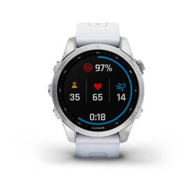 Chytré hodinky Garmin fenix 7S Glass - Silver/ White Silicone Band 

 obrázek produktu 1 z 10