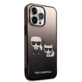 Kryt na mobil Karl Lagerfeld Gradient Karl and Choupette na Apple iPhone 14 Pro Max černý

 obrázek produktu 2 z 4