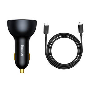 Adaptér do auta Baseus QC 5, 1x USB, 2x USB-C 160W + kabel USB-C 100W 1m černý

 obrázek produktu 5 z 9