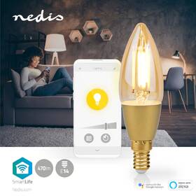 Chytrá žárovka Nedis SmartLife svíčka, Wi-Fi, E14, 470 lm, 4.9 W, Teplá Bílá 

 obrázek produktu 4 z 5
