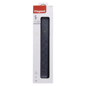 Přepěťová ochrana Legrand 5x zásuvka, USB, USB-C 1,5m černá

 obrázek produktu 5 z 5