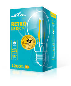 Žárovka LED ETA RETRO LEDka klasik filament 9W, E27, teplá bílá 

 obrázek produktu 3 z 3