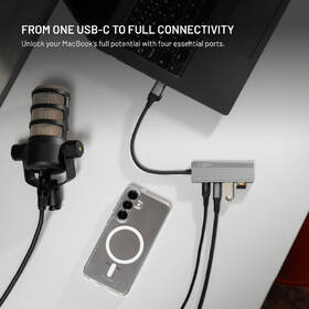 USB Hub FIXED USB-C 4-port, USB-A adapter šedý

 obrázek produktu 3 z 6