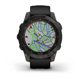 Chytré hodinky Garmin fenix 7 Sapphire Solar - Titan Carbon Gray/Black Silicone Band 

 obrázek produktu 2 z 10