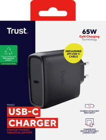 Nabíječka do sítě Trust MAXO 65W GaN, USB-C černý

 obrázek produktu 7 z 14
