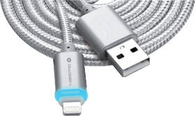 Kabel GoGEN USB/Lightning, 1m, oplétáný stříbrný

 obrázek produktu 6 z 6