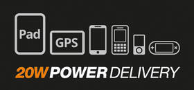 Nabíječka do sítě Aligator Power Delivery 20W, USB-C + kabel pro Apple černá barva

