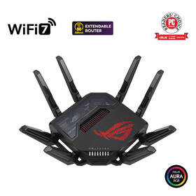 Router Asus ROG Rapture GT-BE98, Wi-Fi 7, AiMesh černá barva
