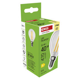 Žárovka LED EMOS Filament Mini Globe, 3,4 W, E14, teplá bílá 

 obrázek produktu 7 z 7