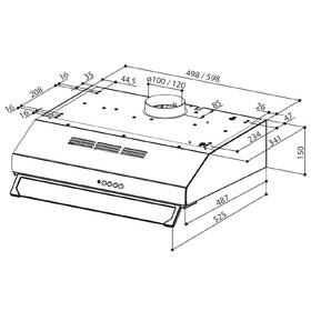 Odsavač par Faber 2740 PB SRM W A60 bílá barva
